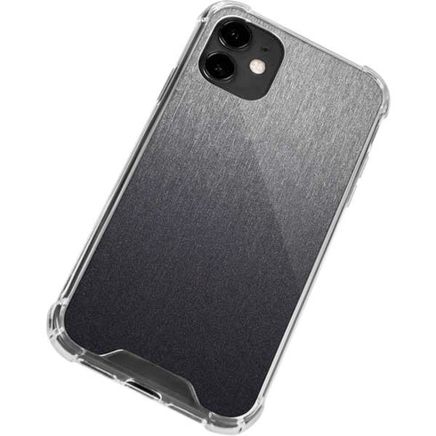 Specialty Vinyl Brushed Steel Texture iPhone 12 Mini Clear Case