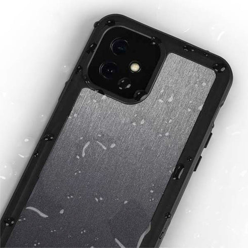 Specialty Vinyl Brushed Steel Texture iPhone 12 Mini Waterproof Case