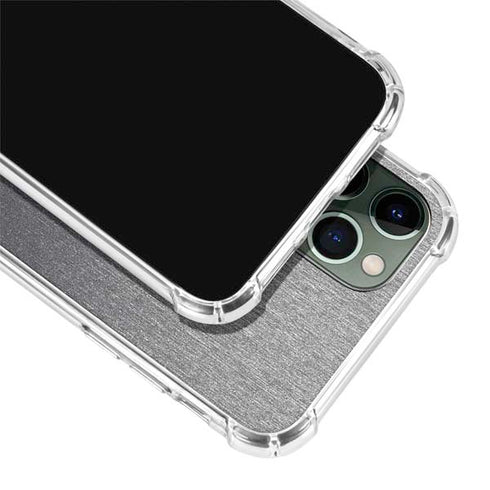 Specialty Vinyl Brushed Steel Texture iPhone 12 Pro Clear Case