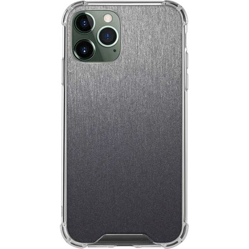 Specialty Vinyl Brushed Steel Texture iPhone 12 Pro Max Clear Case