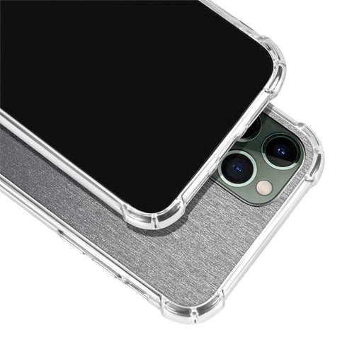 Specialty Vinyl Brushed Steel Texture iPhone 12 Pro Max Clear Case