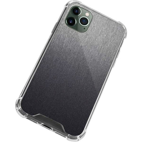 Specialty Vinyl Brushed Steel Texture iPhone 12 Pro Max Clear Case