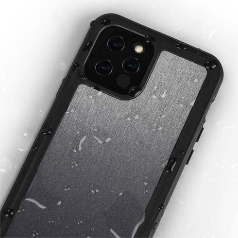 Specialty Vinyl Brushed Steel Texture iPhone 12 Pro Waterproof Case