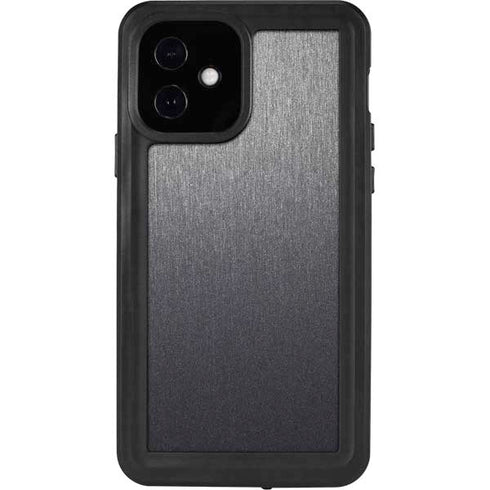 Specialty Vinyl Brushed Steel Texture iPhone 12 Waterproof Case