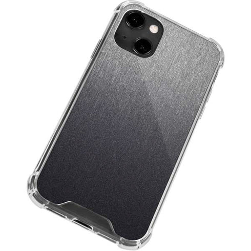 Specialty Vinyl Brushed Steel Texture iPhone 13 Clear Case
