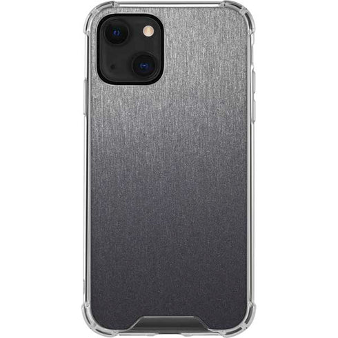 Specialty Vinyl Brushed Steel Texture iPhone 13 Mini Clear Case