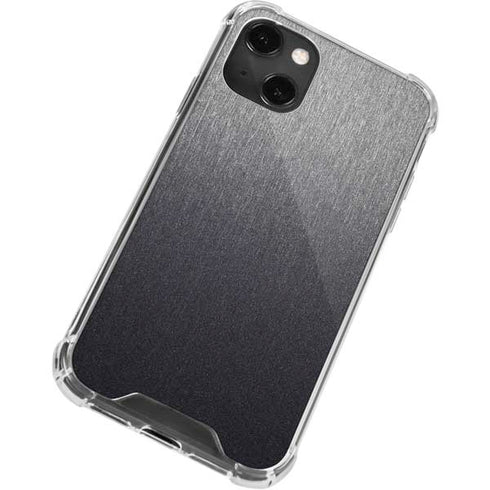 Specialty Vinyl Brushed Steel Texture iPhone 13 Mini Clear Case