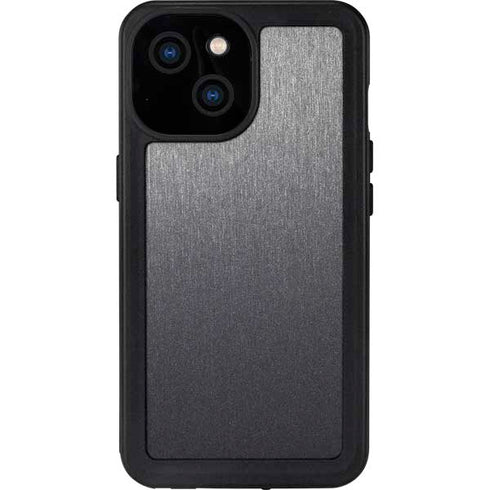 Specialty Vinyl Brushed Steel Texture iPhone 13 Mini Waterproof Case