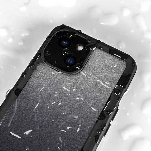 Specialty Vinyl Brushed Steel Texture iPhone 13 Mini Waterproof Case