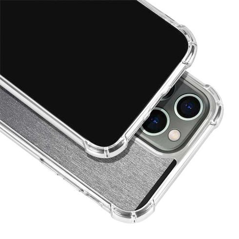 Specialty Vinyl Brushed Steel Texture iPhone 13 Pro Clear Case
