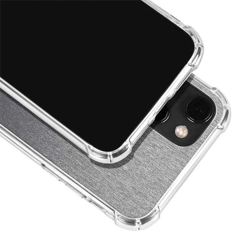 Specialty Vinyl Brushed Steel Texture iPhone 14 Plus Clear Case