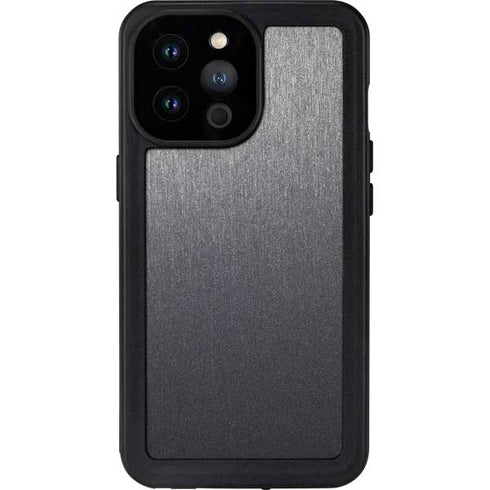 Specialty Vinyl Brushed Steel Texture iPhone 14 Pro Max Waterproof Case
