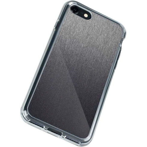 Specialty Vinyl Brushed Steel Texture iPhone SE (2nd & 3rd Gen) Clear Case
