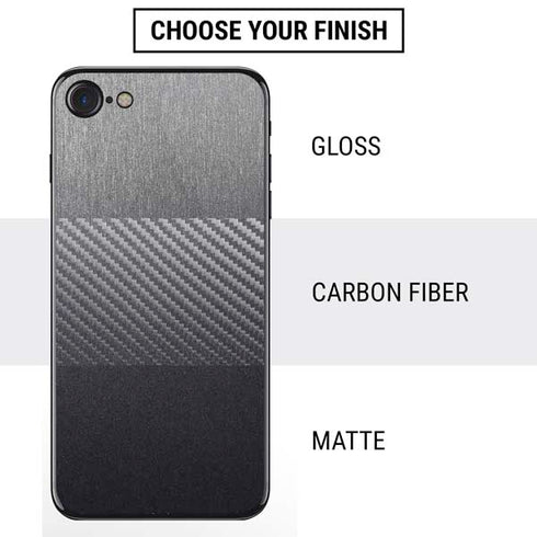 Specialty Vinyl Brushed Steel Texture iPhone SE (2nd & 3rd Gen) Skin