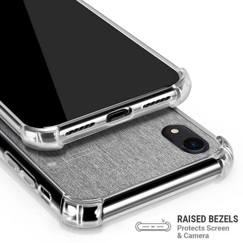 Brushed Steel Texture iPhone XR Clear Case