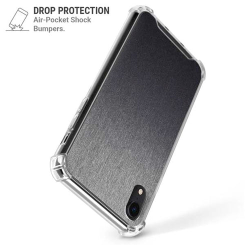 Brushed Steel Texture iPhone XR Clear Case