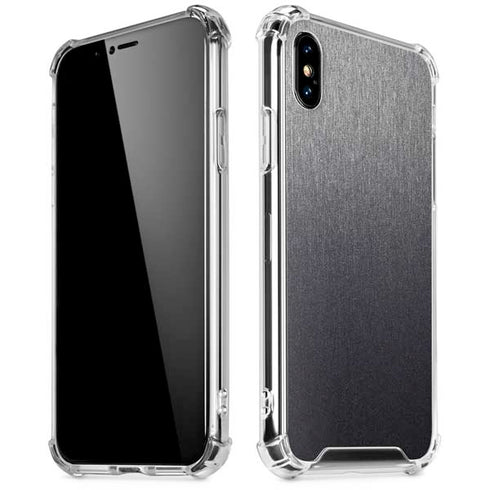 Brushed Steel Texture iPhone XS Max Clear Case