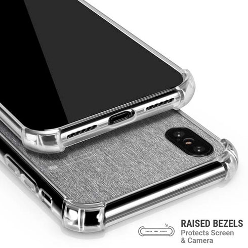 Brushed Steel Texture iPhone XS Max Clear Case