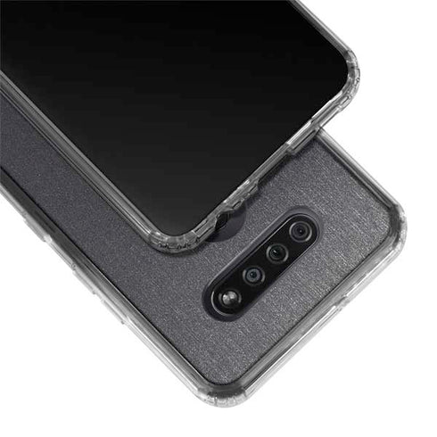Brushed Steel Texture LG K51/Q51 Clear Case