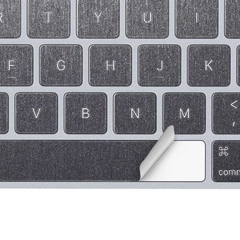 Specialty Vinyl Brushed Steel Texture Magic Keyboard Skin