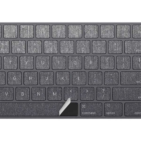 Specialty Vinyl Brushed Steel Texture Magic Keyboard with Numeric Keypad Skin