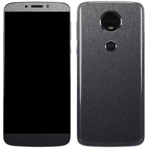 Specialty Vinyl Brushed Steel Texture Moto E5 Plus Skin