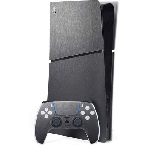 Specialty Vinyl Brushed Steel Texture PS5 Slim Digital Edition Bundle Skin