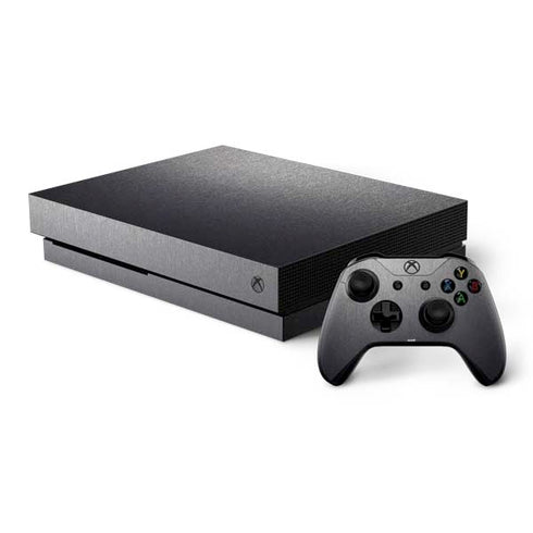 Specialty Vinyl Brushed Steel Texture Xbox One X Bundle Skin