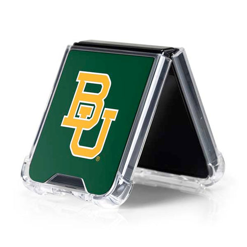 Baylor University BU - Green Galaxy Z Flip5 5G Clear Case