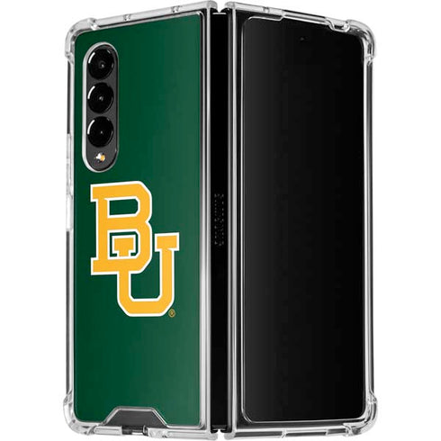 Baylor University BU - Green Galaxy Z Fold4 5G Clear Case