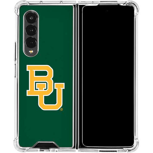 Baylor University BU - Green Galaxy Z Fold4 5G Clear Case
