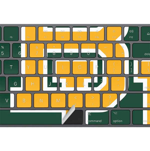 Baylor University BU - Green Magic Keyboard with Numeric Keypad Skin