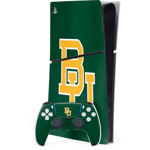 Baylor University BU - Green PS5 Slim Digital Edition Console Skin