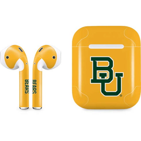 Baylor University BU Yellow Apple AirPods Skin