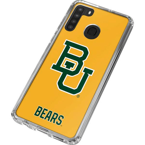 Baylor University BU Yellow Galaxy A21 Clear Case