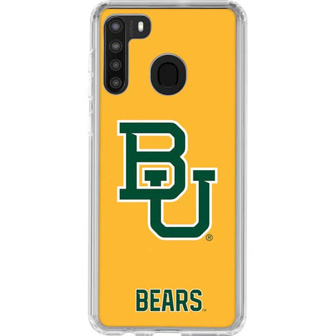 Baylor University BU Yellow Galaxy A21 Clear Case