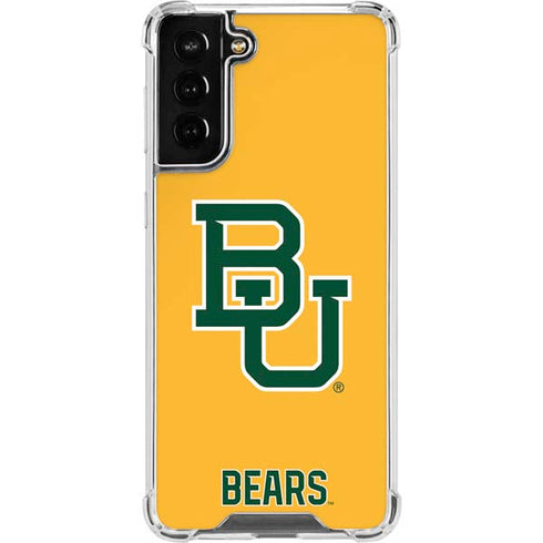 Baylor University BU Yellow Galaxy S21 FE Clear Case
