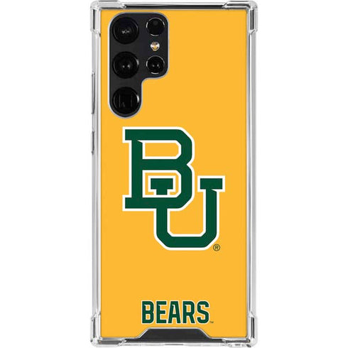Baylor University BU Yellow Galaxy S22 Ultra Clear Case