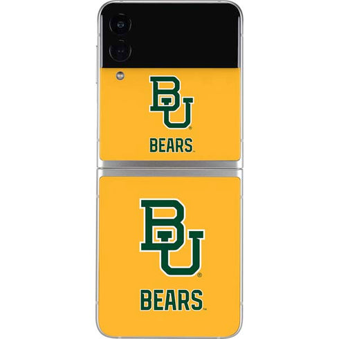 Baylor University BU Yellow Galaxy Z Flip3 5G Skin