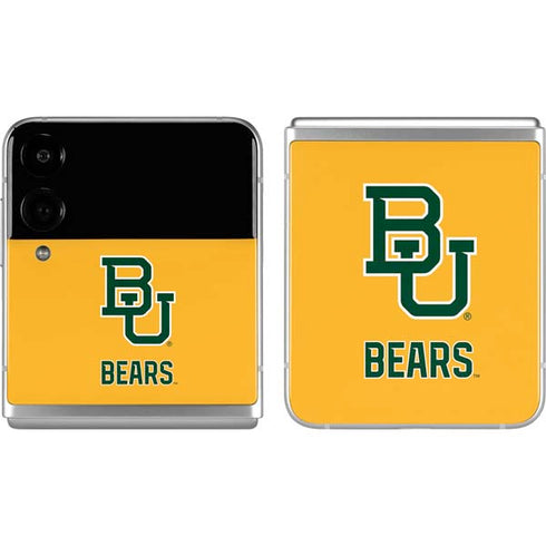 Baylor University BU Yellow Galaxy Z Flip4 5G Skin
