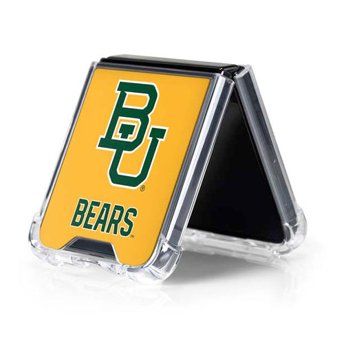 Baylor University BU Yellow Galaxy Z Flip5 5G Clear Case