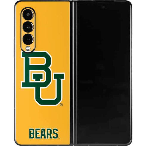 Baylor University BU Yellow Galaxy Z Fold3 5G Skin