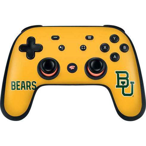 Baylor University BU Yellow Google Stadia Controller Skin