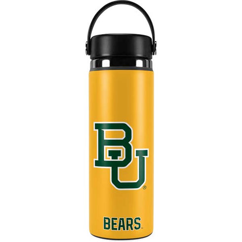 Baylor University BU Yellow Hydro Flask 20oz Wide Mouth Skin