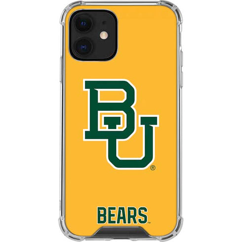 Baylor University BU Yellow iPhone 12 Clear Case