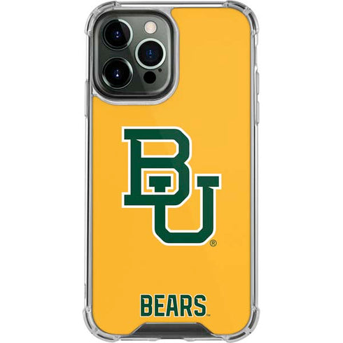 Baylor University BU Yellow iPhone 13 Pro Max Clear Case
