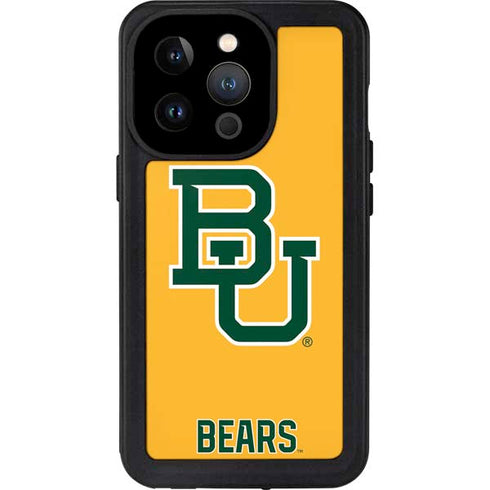 Baylor University BU Yellow iPhone 14 Pro Waterproof Case