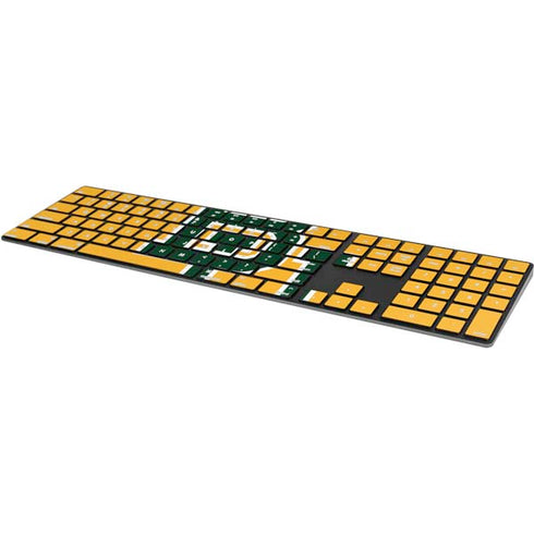 Baylor University BU Yellow Magic Keyboard with Numeric Keypad Skin