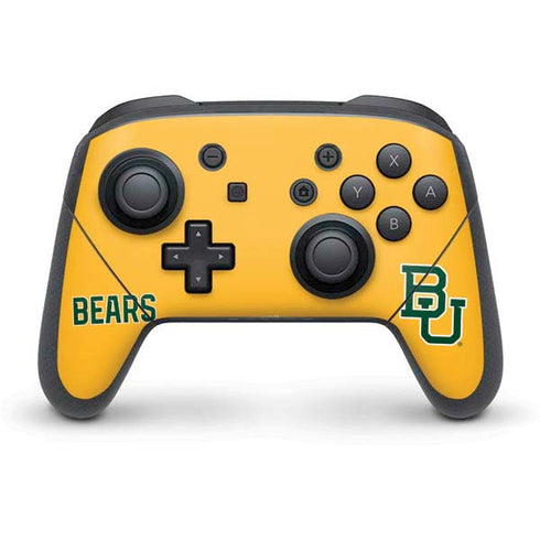 Baylor University BU Yellow Nintendo Switch Pro Controller Skin