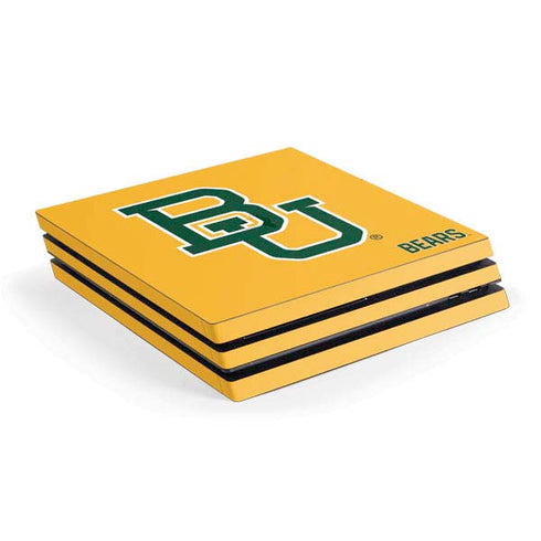 Baylor University BU Yellow PS4 Pro Console Skin